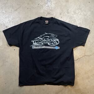 Vintage Harley-Davidson T-Shirt Mens M Black Biker Fort Wayne